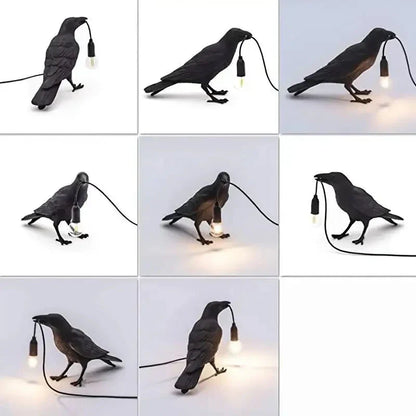 E14-lampa med kontakt gotisk kråklampa vintage resin fågarlampa för nattduksbord, kontor, vardagsrum gårdsstil art deco stil | Veska