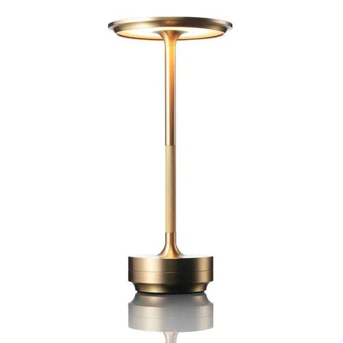 ECLARO – Uppladdningsbar Bordslampa med Dimmbar LED-ljus | Veska Guld (Messing)