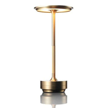 ECLARO – Uppladdningsbar Bordslampa med Dimmbar LED-ljus | Veska Guld (Messing)