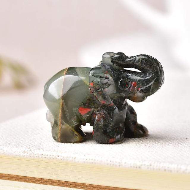 Elefant Snidad Naturlig Crystal | Veska Afrikansk sten