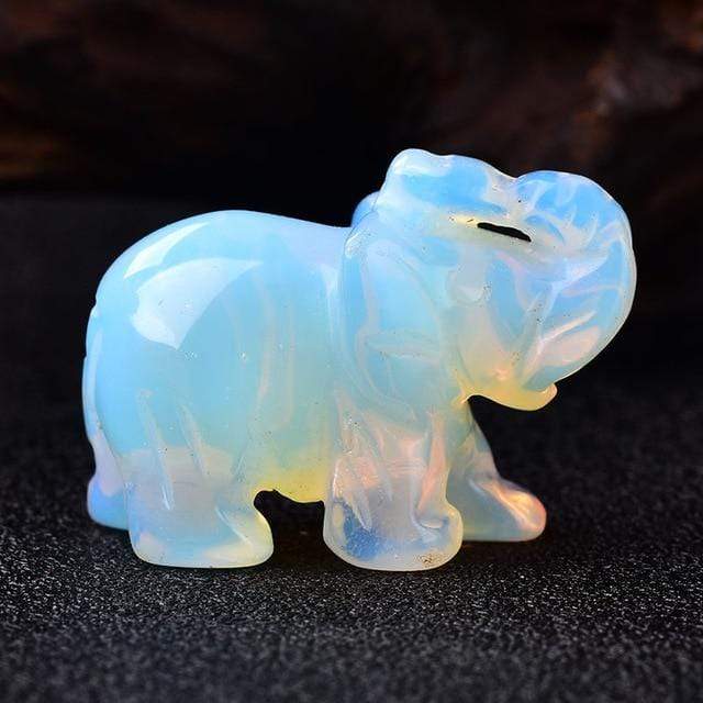 Elefant Snidad Naturlig Crystal | Veska Opal