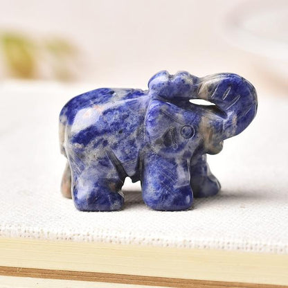Elefant Snidad Naturlig Crystal | Veska Sodalit