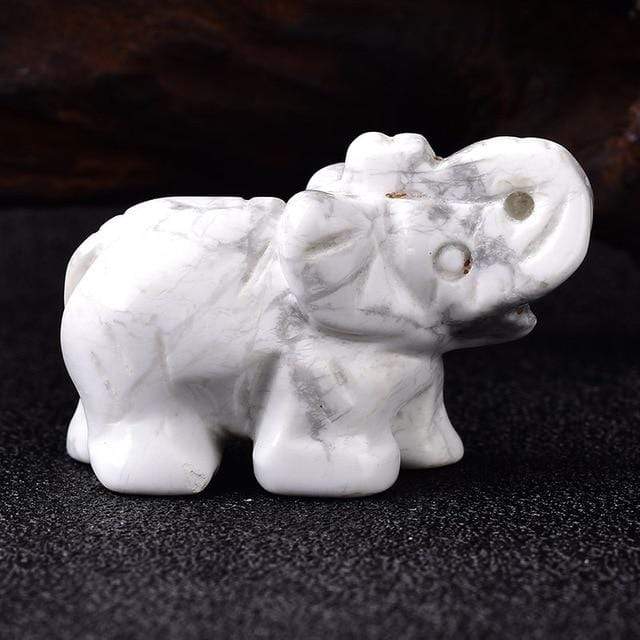 Elefant Snidad Naturlig Crystal | Veska Vit Turkos