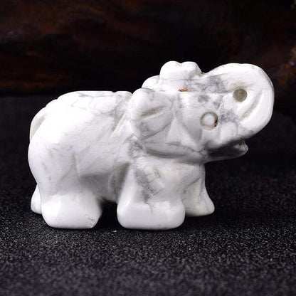 Elefant Snidad Naturlig Crystal | Veska Vit Turkos