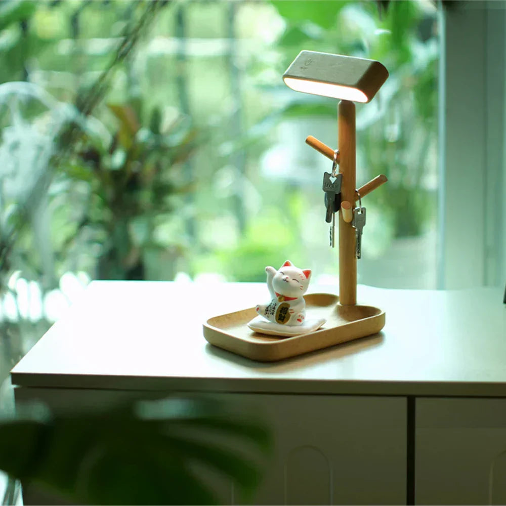 Elegant dimbar bordslampa med förvaring | Veska