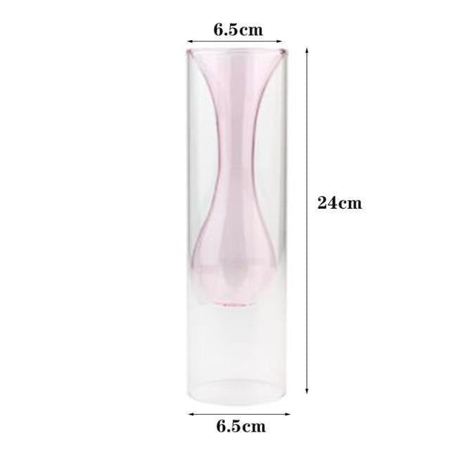 Elegant Glass Veskaowing Vasen | Veska Drops Rosa