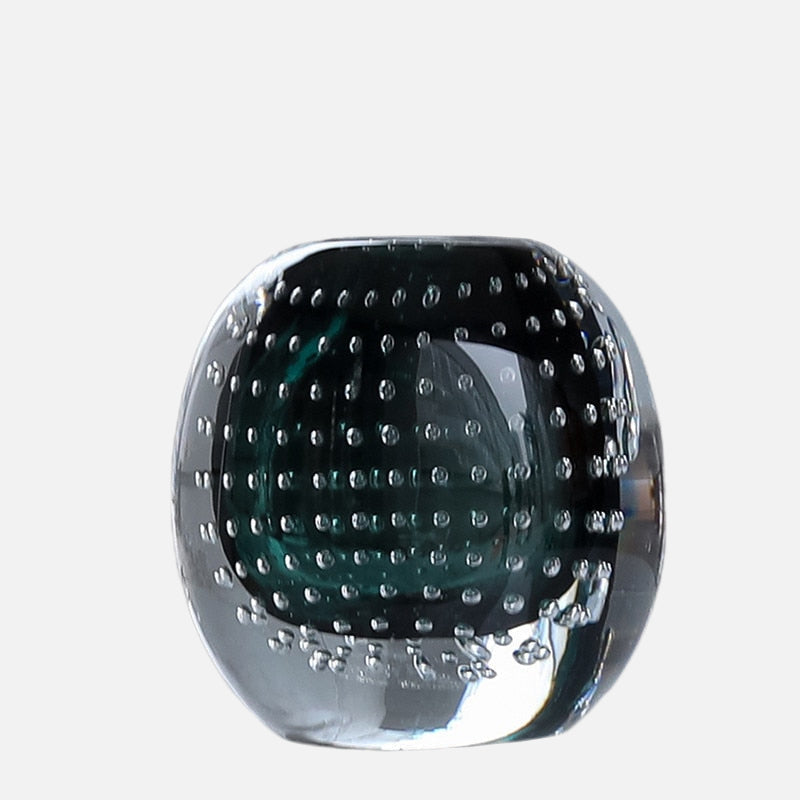 Elegant Glasvas Tidlös Konst & Hantverk | Veska Liten Eviggrön