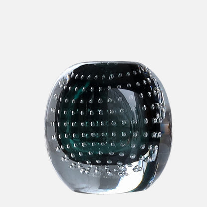 Elegant Glasvas Tidlös Konst & Hantverk | Veska Liten Eviggrön