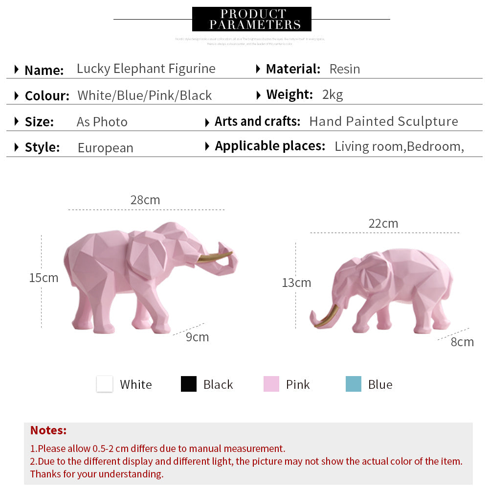 Elegant Harpiks Modern Elefant Staty | Veska
