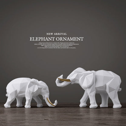 Elegant Harpiks Modern Elefant Staty | Veska Vit