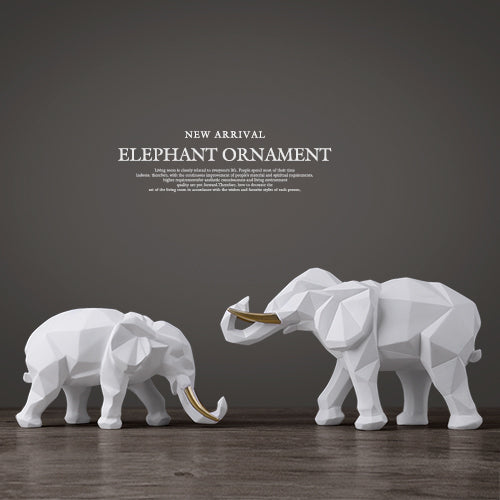 Elegant Harpiks Modern Elefant Staty | Veska Vit