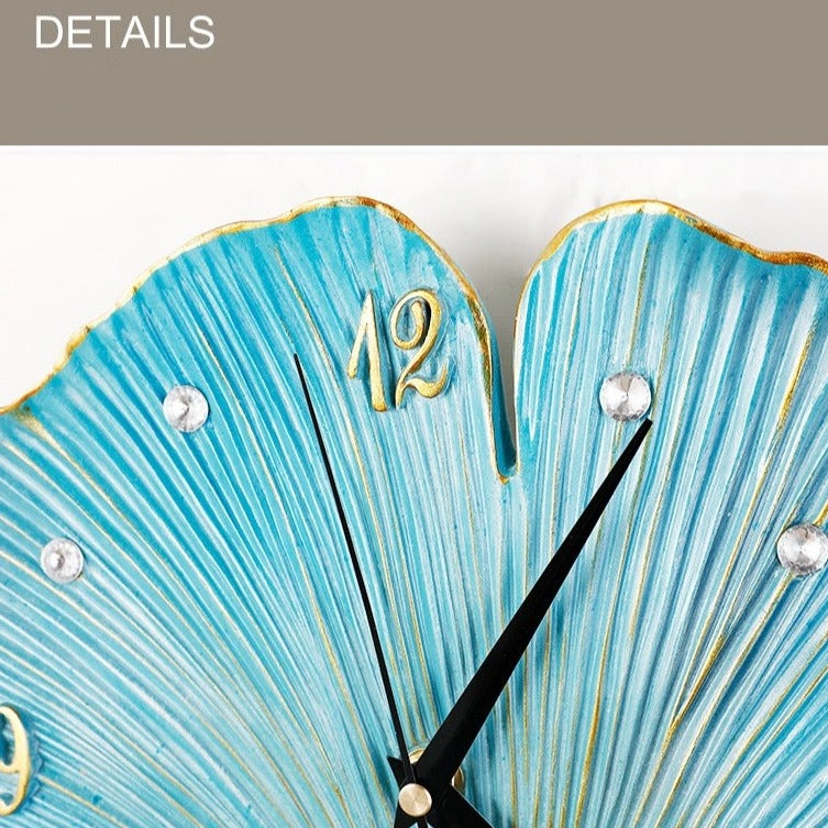 Elegant Leaf Wall Silent Clock | Veska
