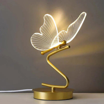 Elegant LED Bordslampa i Fjärilsdesign Veska
