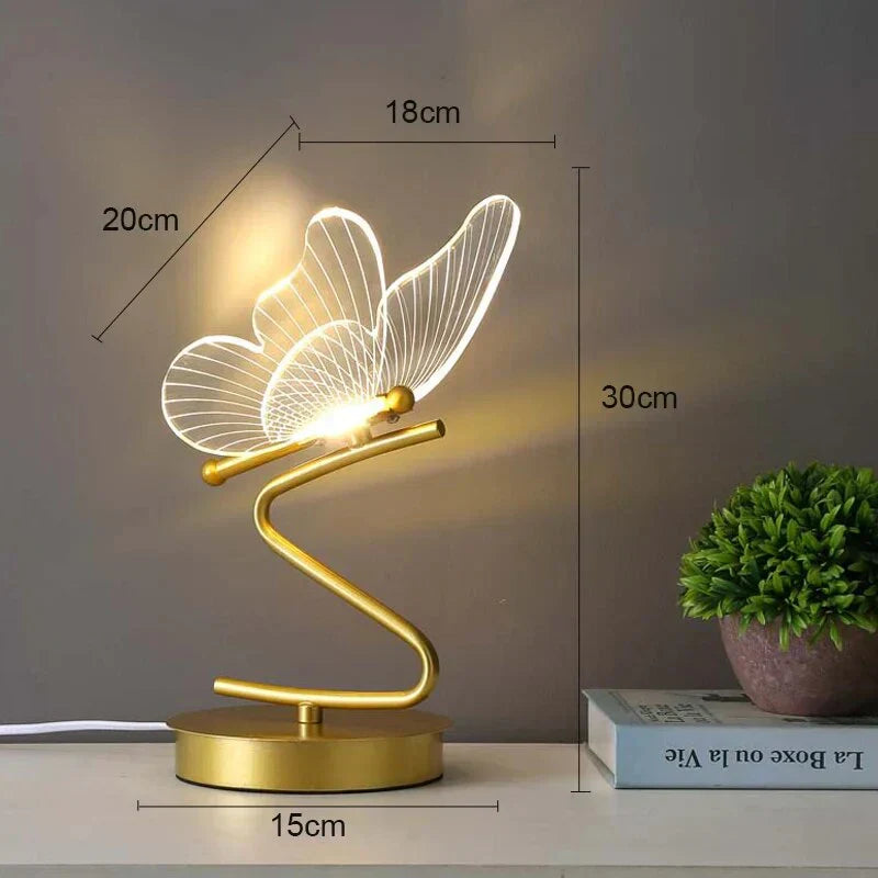 Elegant LED Bordslampa i Fjärilsdesign Veska