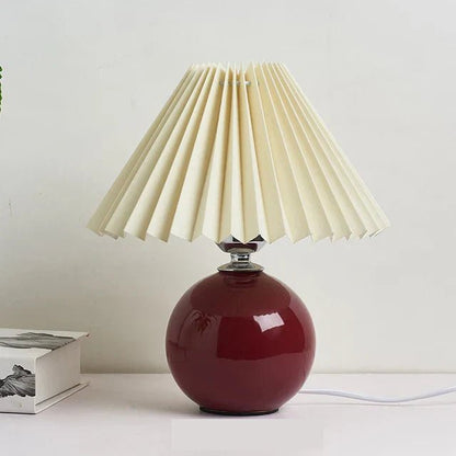 Elegant Vintage Bordslampa med Fällbar Skärm | Veska Vin och Beige