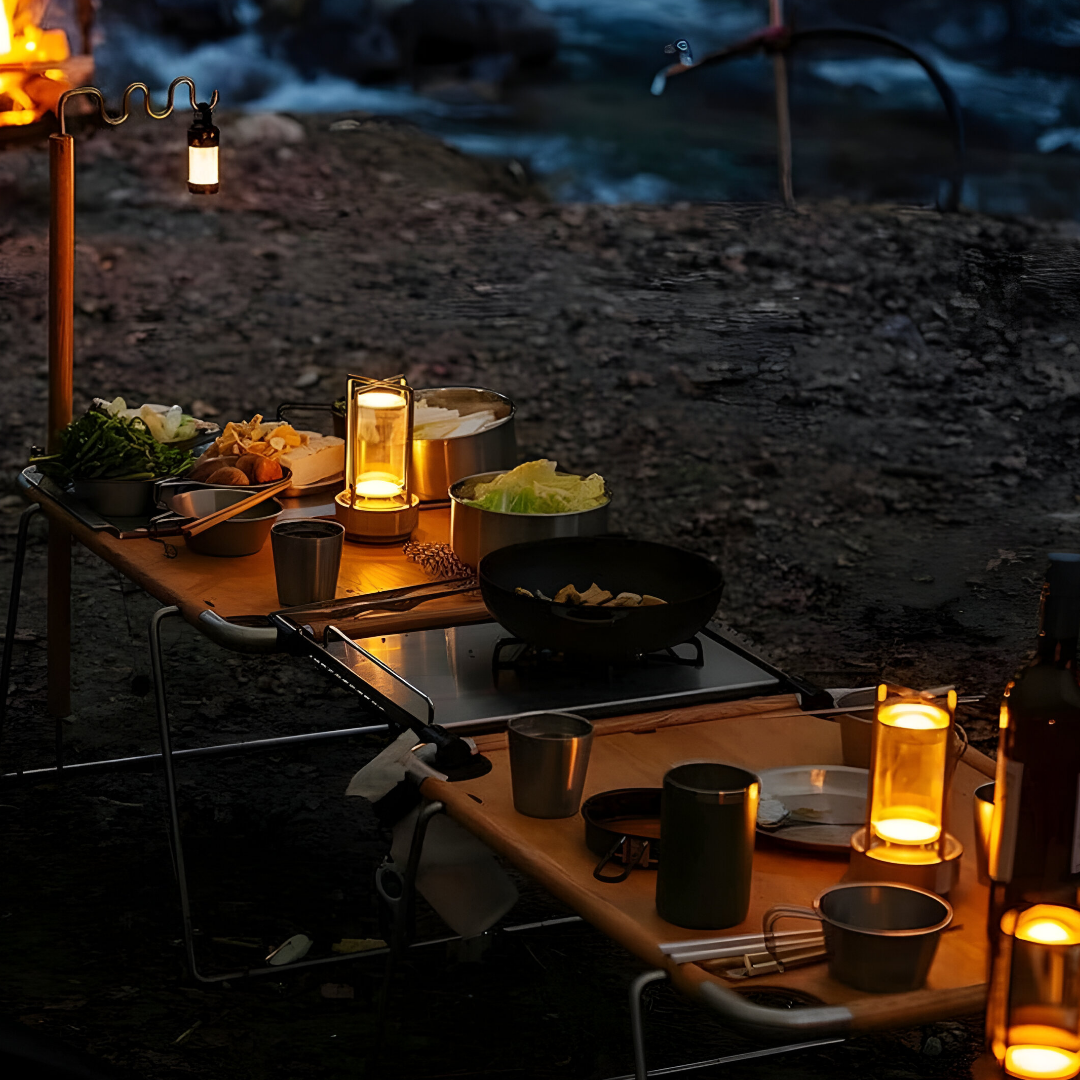 ElegantLight Bärbar Bordslampa | Vattentålig, Dimbara Belysning för Hem | Veska