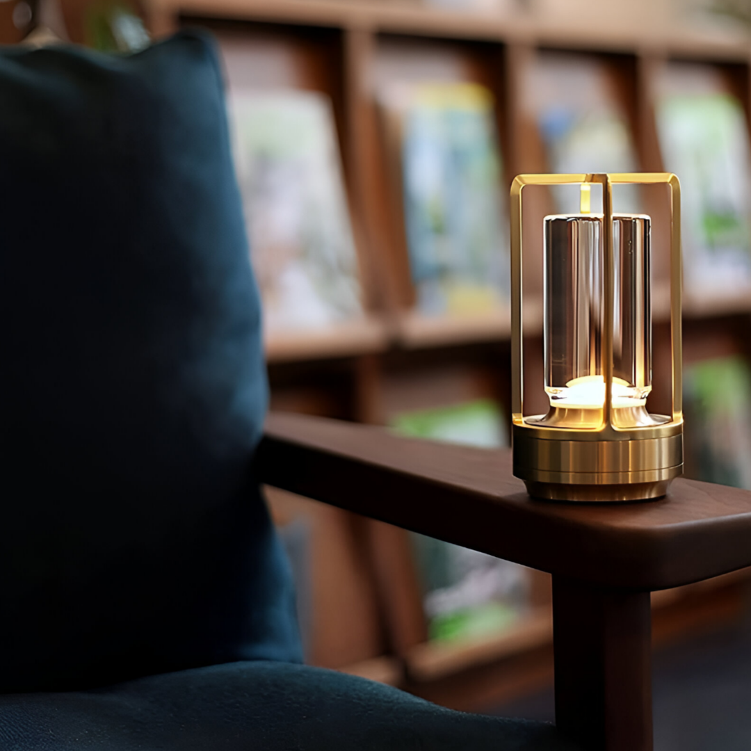 ElegantLight Bärbar Bordslampa | Vattentålig, Dimbara Belysning för Hem | Veska