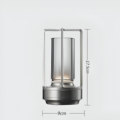 ElegantLight Bärbar Bordslampa | Vattentålig, Dimbara Belysning för Hem | Veska Silver 3 färger - Touch operation