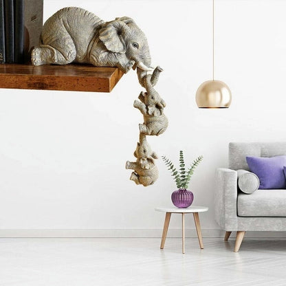 Elephant Family Söt Resin Hem Dekor | Veska