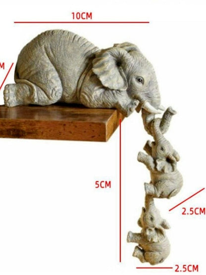Elephant Family Söt Resin Hem Dekor | Veska