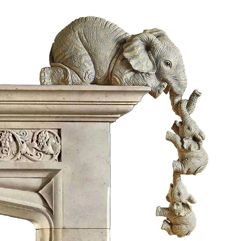 Elephant Family Söt Resin Hem Dekor | Veska