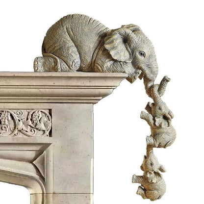 Elephant Family Söt Resin Hem Dekor | Veska
