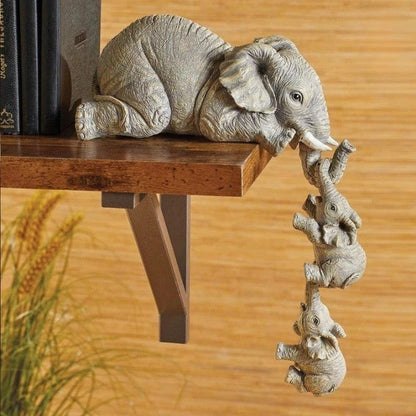Elephant Family Söt Resin Hem Dekor | Veska