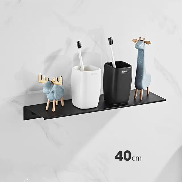 Elevare Borstad aluminiumförvaringshylla med modern och minimalistisk design | Veska Svart Medium