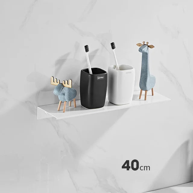 Elevare Borstad aluminiumförvaringshylla med modern och minimalistisk design | Veska Vit Medium