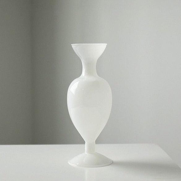 Ella Retro Glas Vaas | Veska Vit