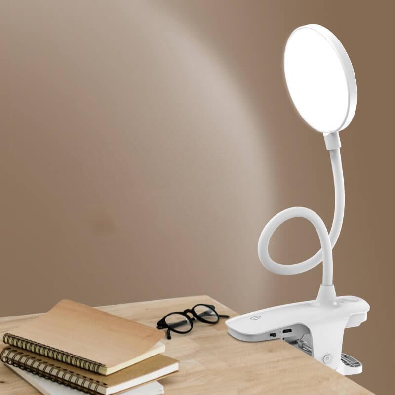 Enkel LED Klämmbordslampa uppladdningsbar Ögonskydd Nattlampa | Veska
