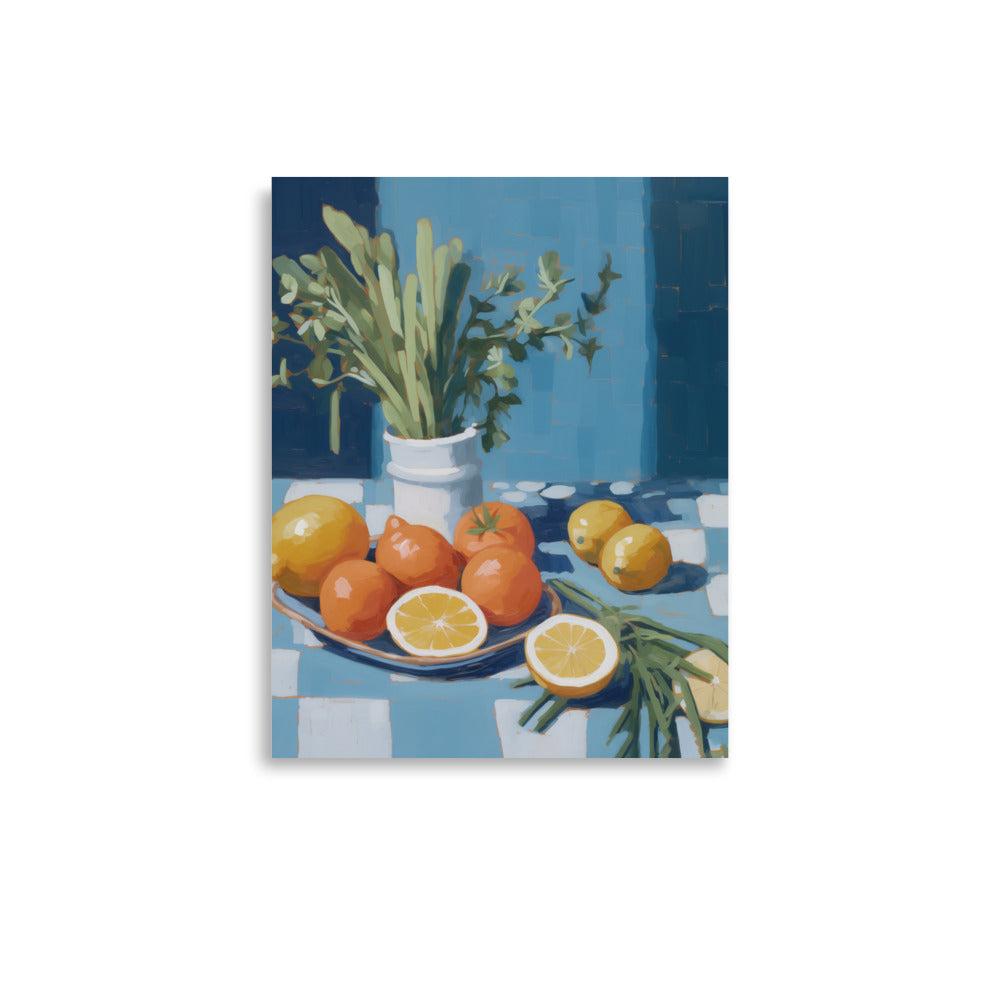 Ett bord med frukter | Veska 11″×14″