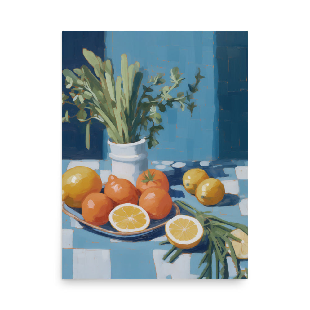 Ett bord med frukter | Veska 18″×24″