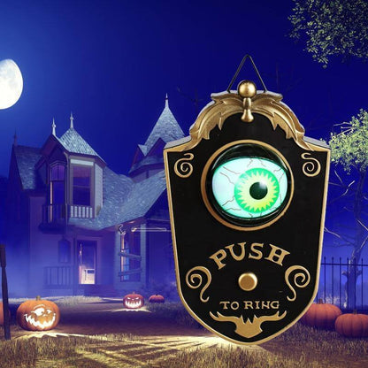 Ett Öga Ljusande Glödande Halloween Dörrklocka | Veska