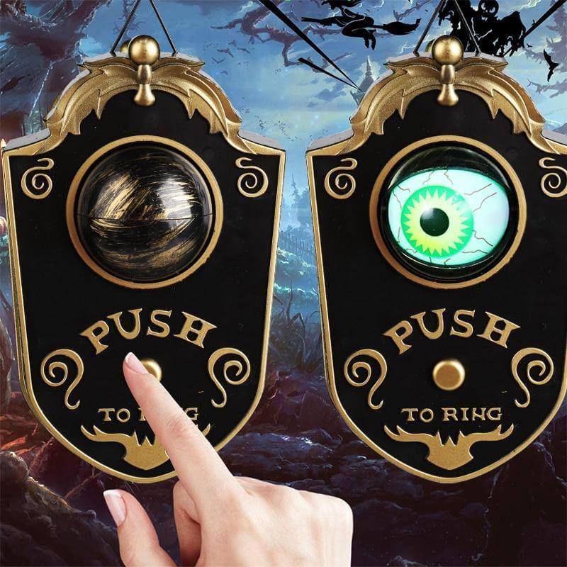 Ett Öga Ljusande Glödande Halloween Dörrklocka | Veska