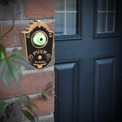 Ett Öga Ljusande Glödande Halloween Dörrklocka | Veska