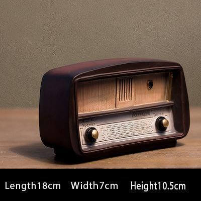 Europa stil Retro Harpiks Radio Modell Nostalgisk Dekor | Veska Standardtitel
