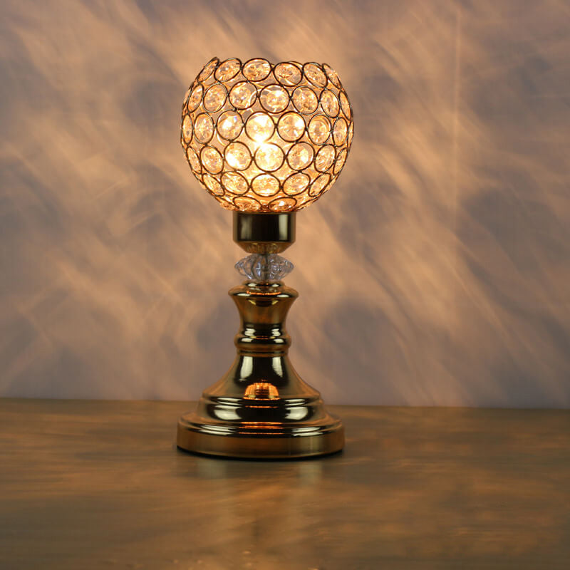 Europeisk lyx kristallboll 1-ljuskonst bordslampa | Veska