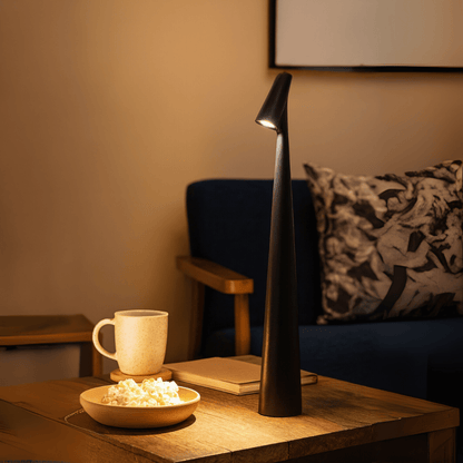 EVOLUCE – Uppladdningsbar Bordslampa med Modern Design & Lång Batteritid | Veska Svart