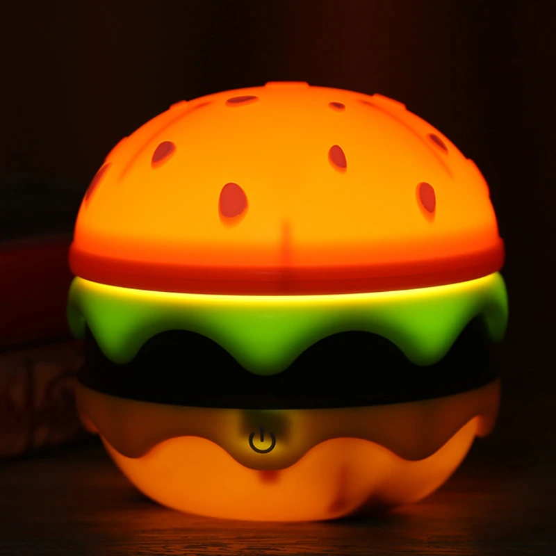 Fällbar Trådlös Unik Hamburger Bordslampa | Veska