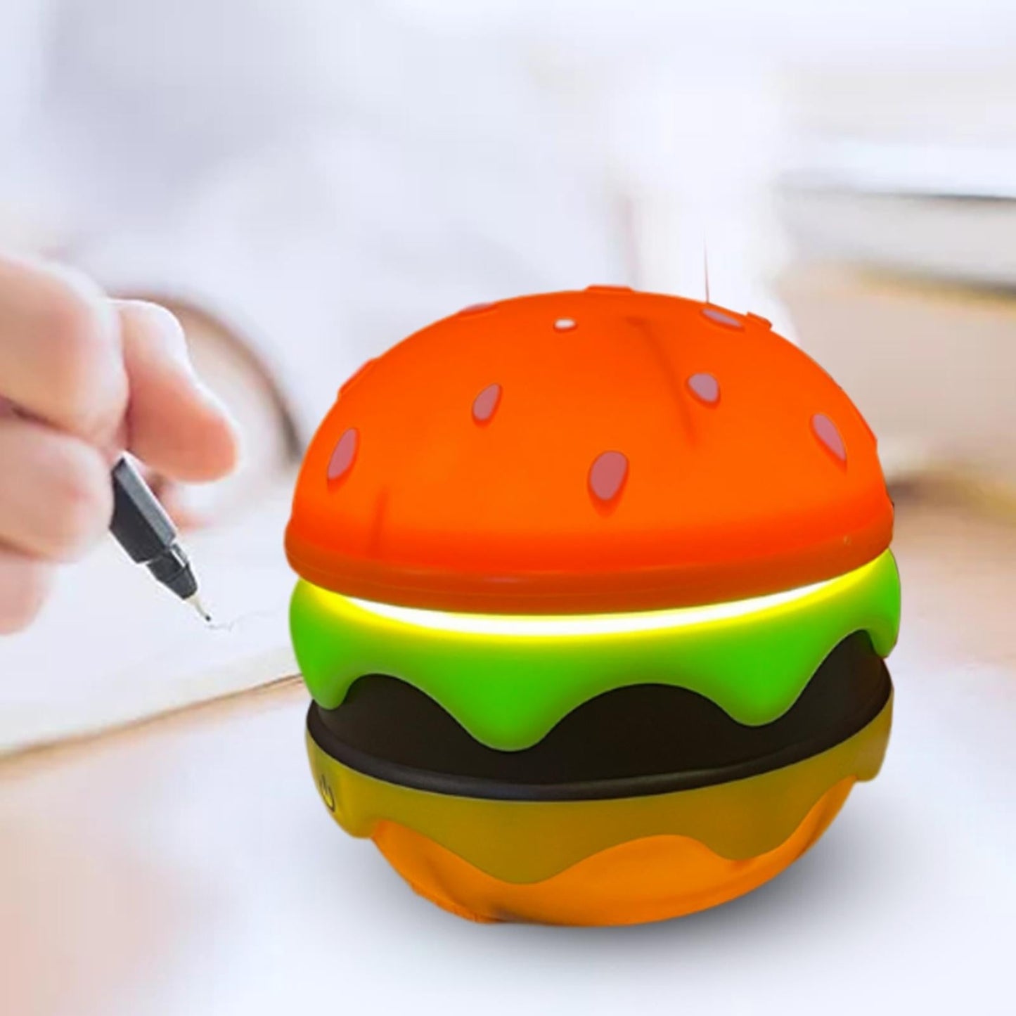 Fällbar Trådlös Unik Hamburger Bordslampa | Veska Standardtitel