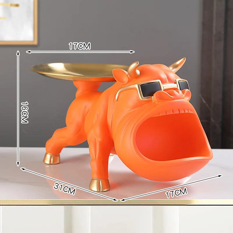 Fancy Bull Dekorativ Nyckelhållare | Veska Orange