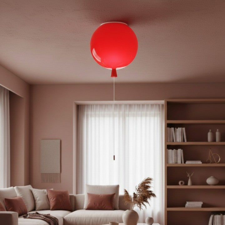 Färg Orbit Ballong Akryl Pendellampa | Veska Röd