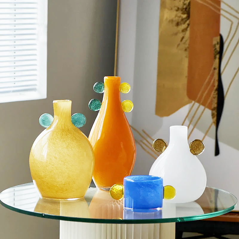 Färgad Globe Handtag Glasburk Vaskollektion | Veska