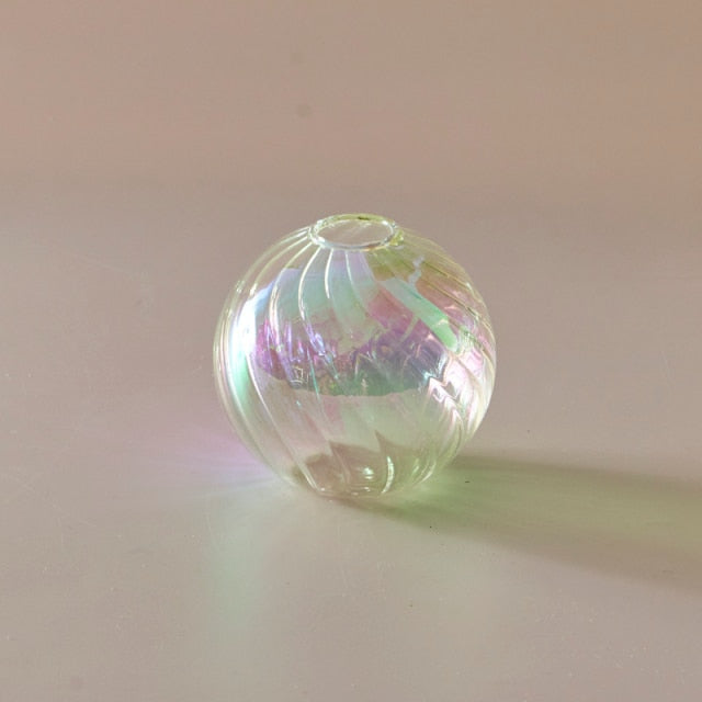 Färgglad Glas Glob Vasen - Swirl | Veska