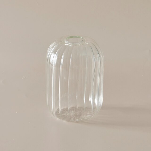 Färgglad Glas Glob Vaso | Veska Klar Tall