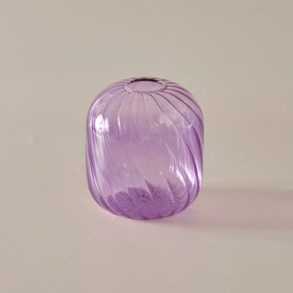 Färgglad Glas Glob Vaso | Veska Lila Kort