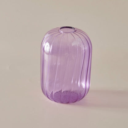 Färgglad Glas Glob Vaso | Veska Lila Lång