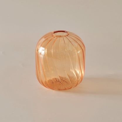 Färgglad Glas Glob Vaso | Veska Orange Kort
