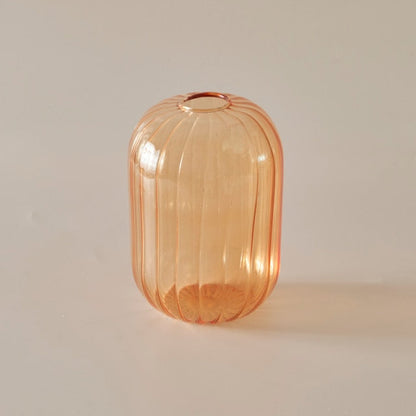 Färgglad Glas Glob Vaso | Veska Orange Tall